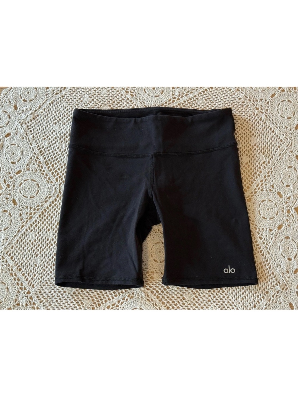 ALO Yoga Black High-Rise Bike Shorts